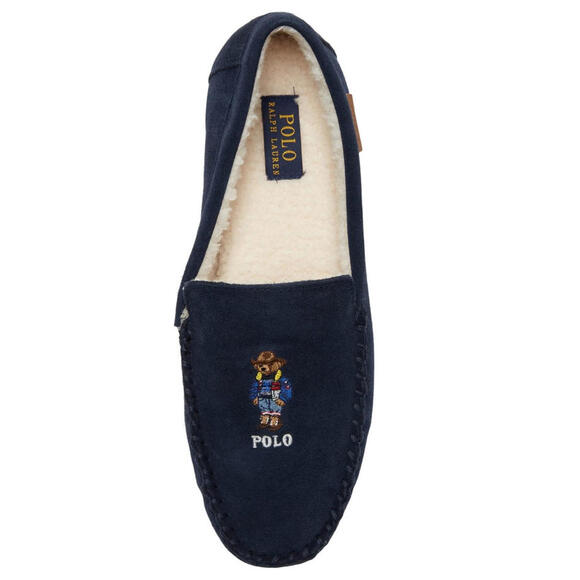 POLO RALPH LAUREN Men's Collins Moccasin Slipper Bear NEW - Picture 1 of 6